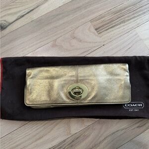 Coach Metallic Gold Clutch